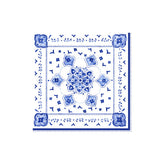 Le Cadeaux Moroccan Blue Patterned Paper Dinner Napkins (Set of 20) - 20% OFF